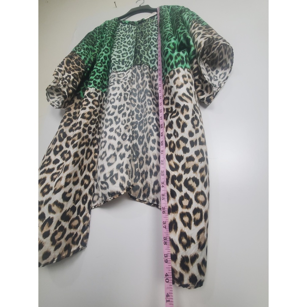 la Prestic Quiston women's leopard-print suit, 100% silk, size M Kimono-pants - Picture 5 of 16